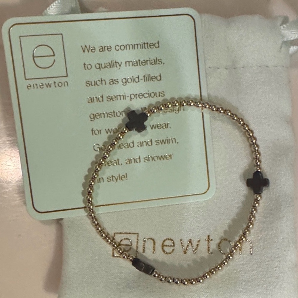 Newton Gold Bracelet with Black Accents
